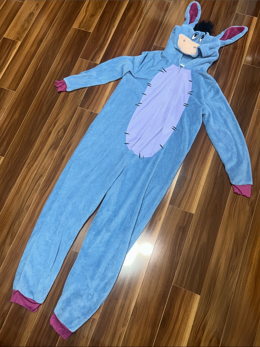 Large / XL Disney Eeyore from Winnie the Pooh onesie Halloween costume pajama